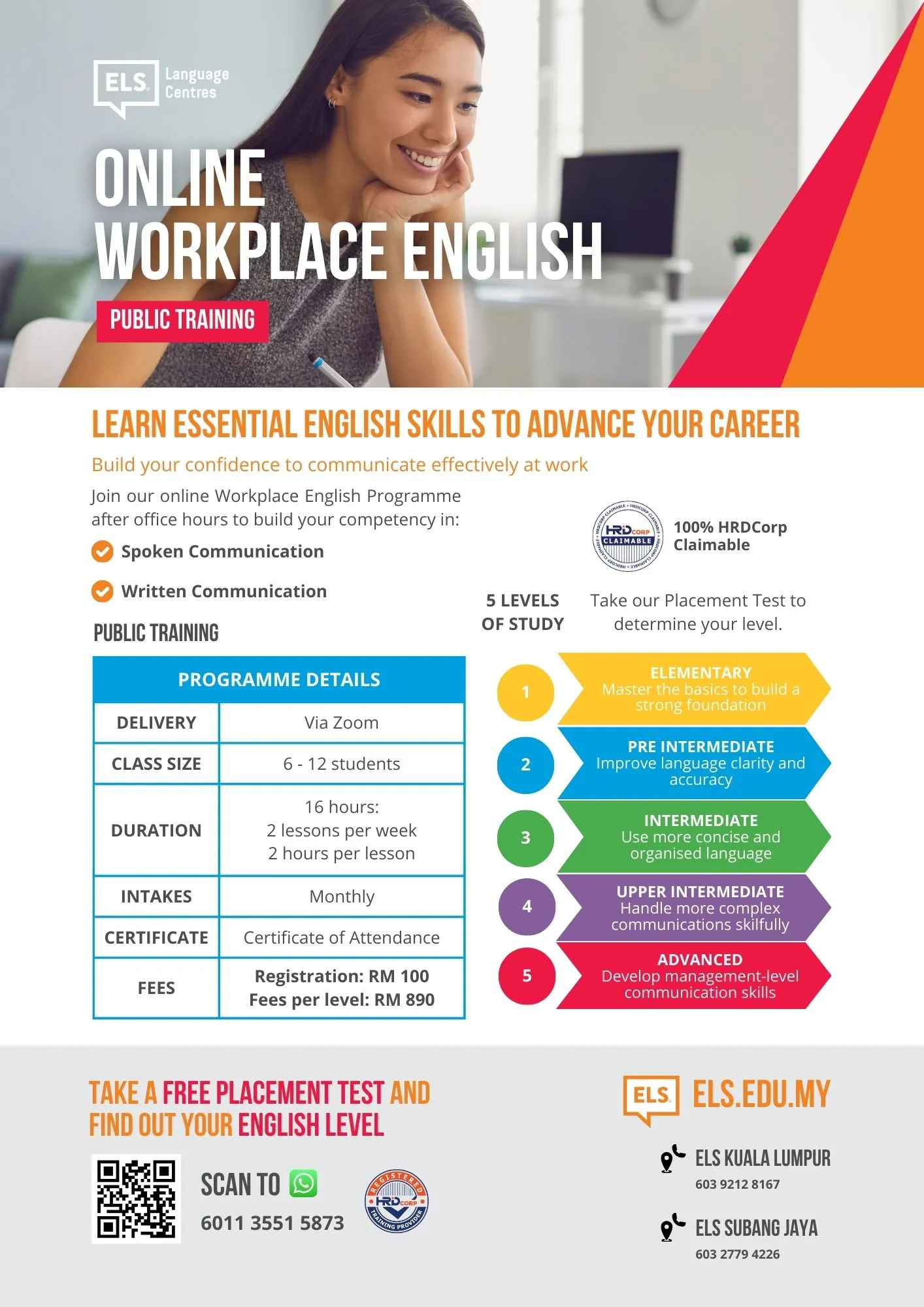 Workplace English Programme Flyer